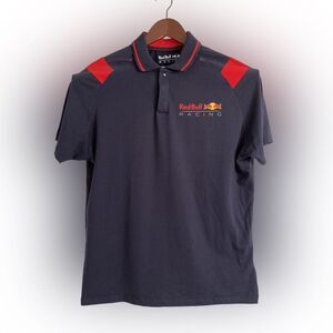 Red Bull Racing Polo Shirt Men’s L Blue Red Short Sleeve Team Casual Sports F1
